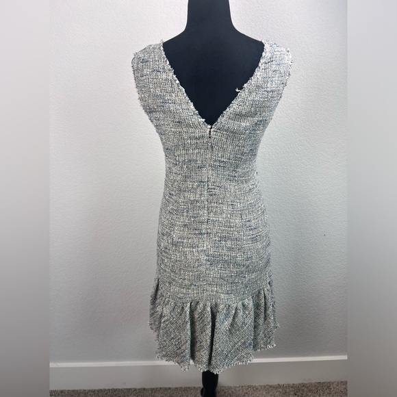 NWT: Rebecca Taylor Tweed V Neck Sleeveless Dress Size 2 - Picture 4 of 8